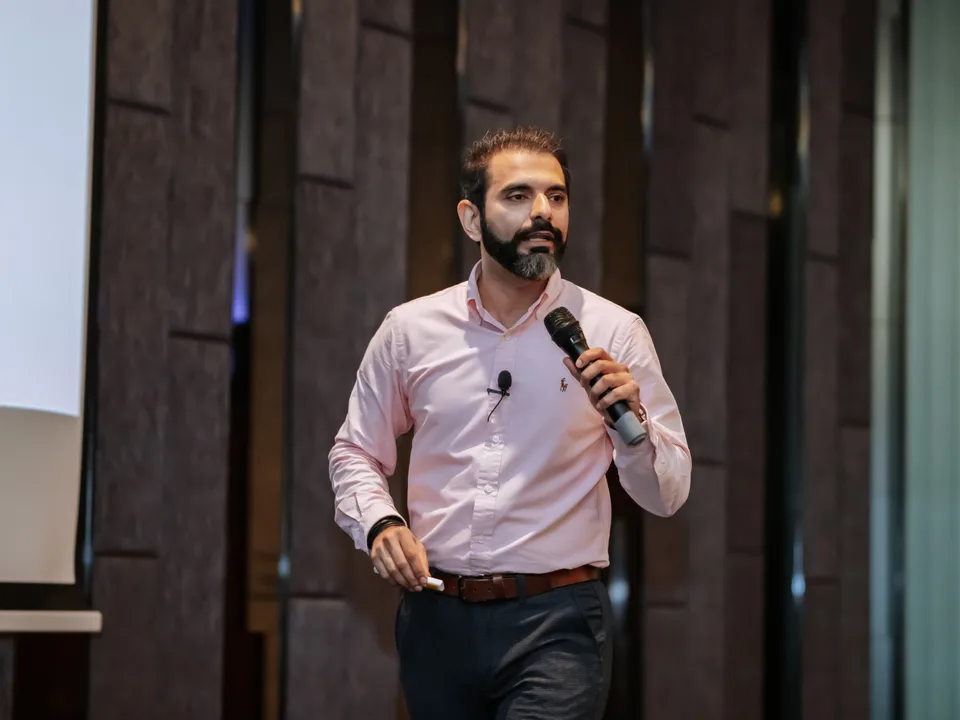 Tariq Munir delivering a keynote at Atlassian Team 24